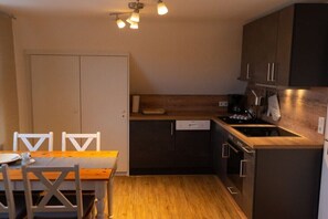 Fridge, oven, stovetop, dishwasher