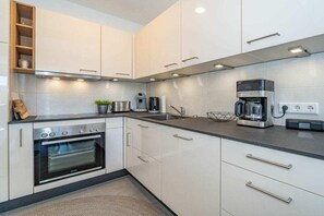 Kühlschrank, Ofen, Herdplatte, Geschirrspüler