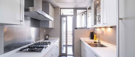 Superior Apartment, 3 Bedrooms, Kitchen, City View | Private kitchen