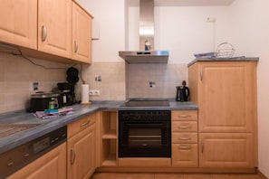 Fridge, oven, stovetop, dishwasher