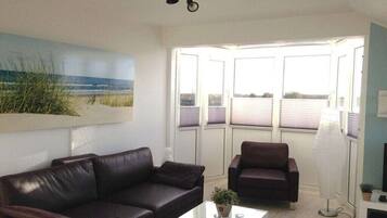 Smart TV, DVD player, books, stereo