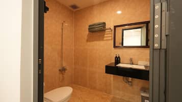 Shower, bidet, towels