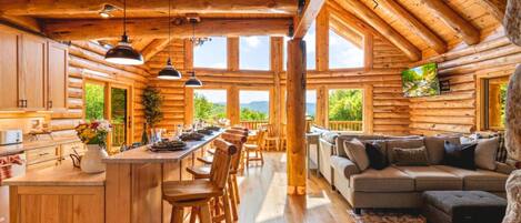 Smart TV, fireplace, video games, books