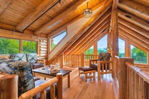 Smart TV, fireplace, video games, books