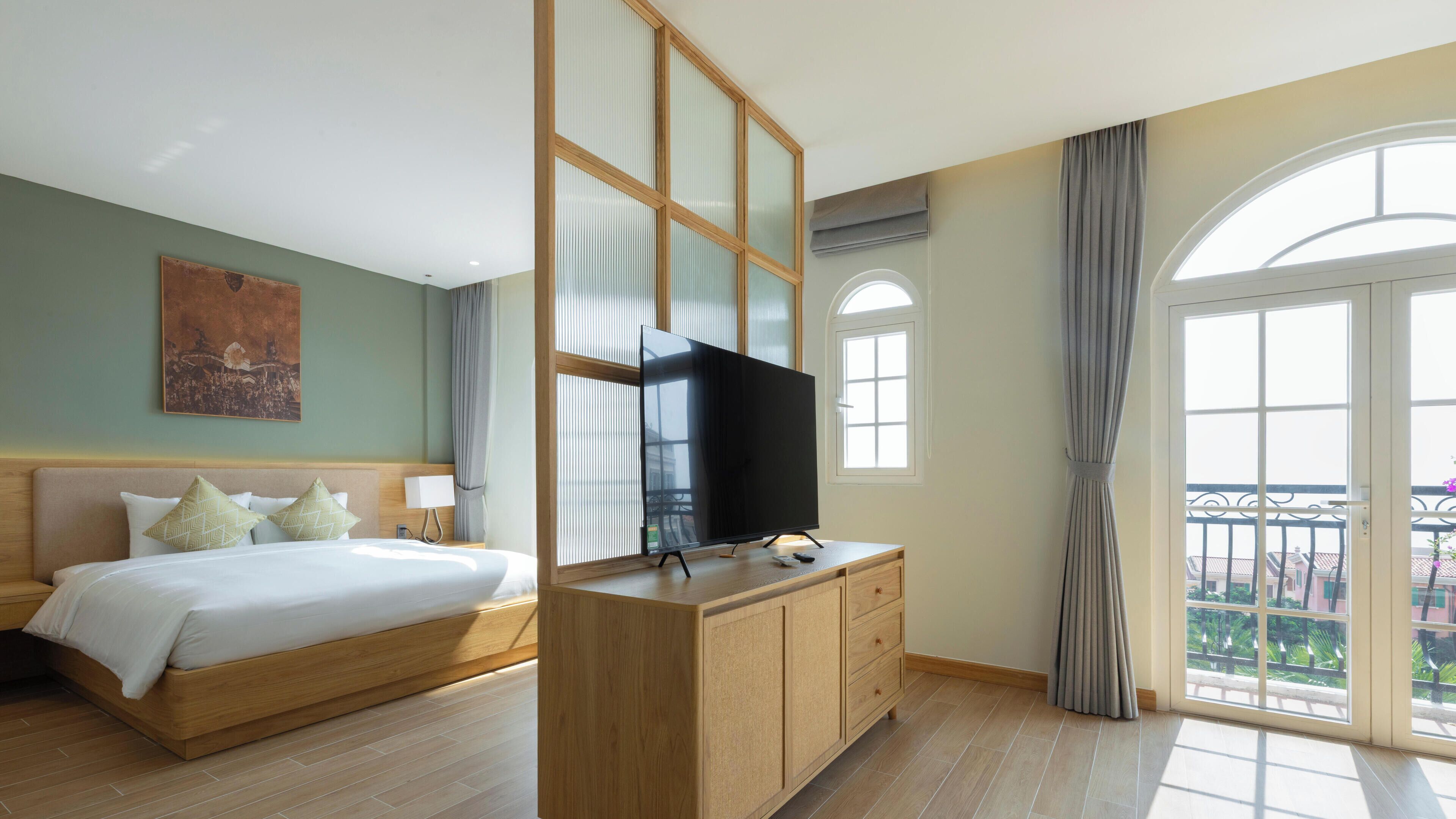 Quarto casal superluxo, vista para o mar | Escrivaninha, Wi-Fi de cortesia