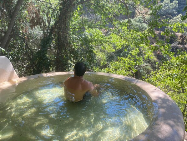 Outdoor spa tub