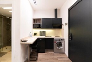 Standard Apartment | Private kitchen | Mini-fridge, microwave, electric kettle