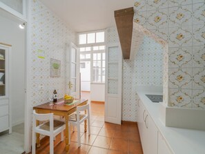 Fridge, microwave, coffee/tea maker, toaster
