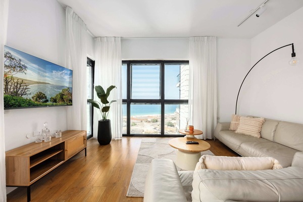 Bright Living Room with Stunning Sea View