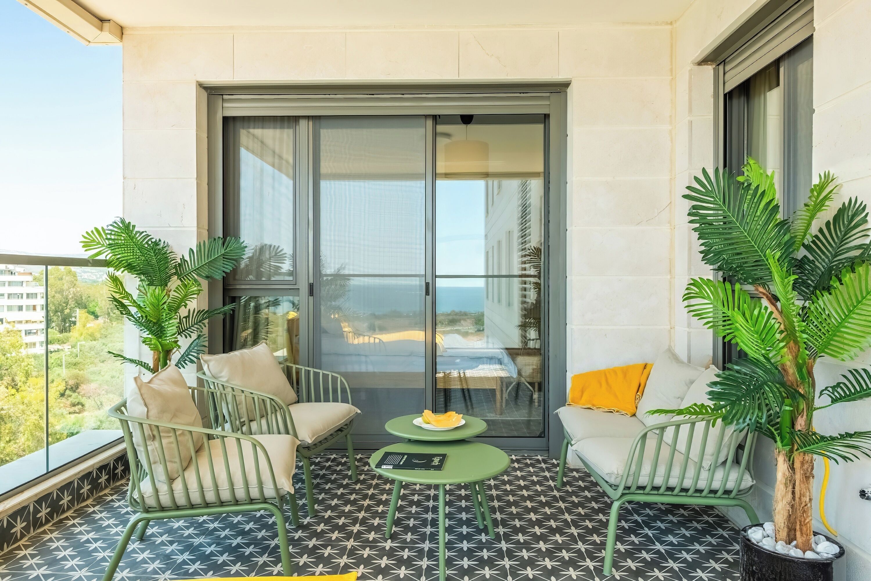 Appartement, uitzicht op strand | Balkon