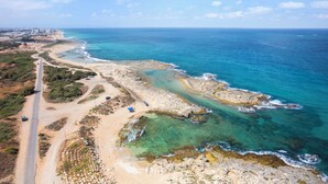 Leilighet, strandutsikt | Utsikt mot strand/hav