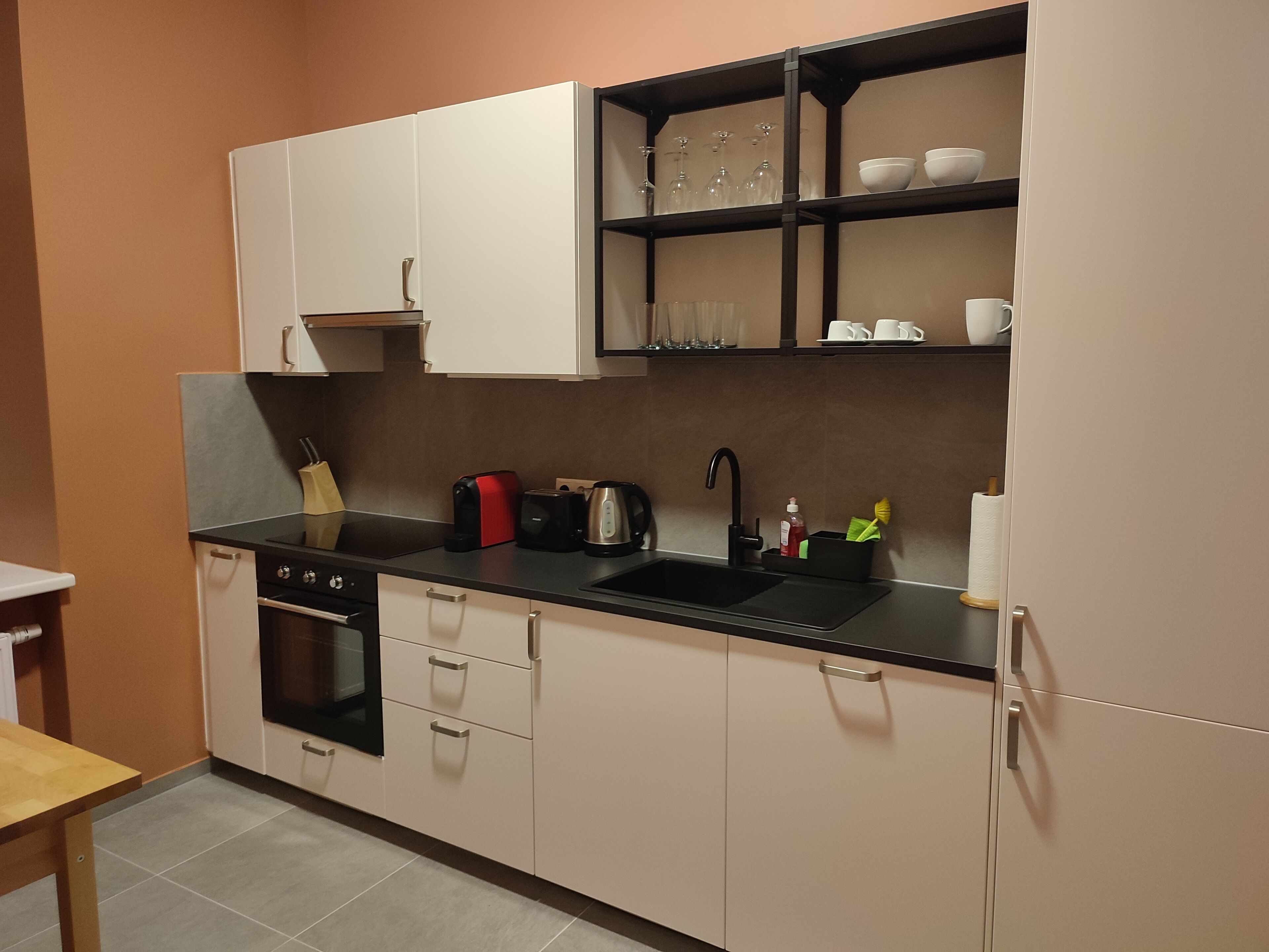 Fridge, oven, stovetop, dishwasher