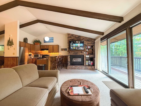 TV, fireplace, DVD player