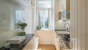 Microwave, oven, stovetop, dishwasher