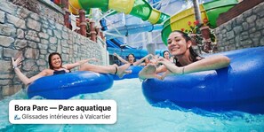 Ajoutez une dose de plaisir à votre séjour avec Bora Parc : glissades, vagues et aventures aquatiques pour toute la famille à proximité !
