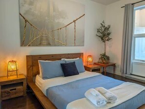 2 bedrooms, iron/ironing board, travel crib, WiFi