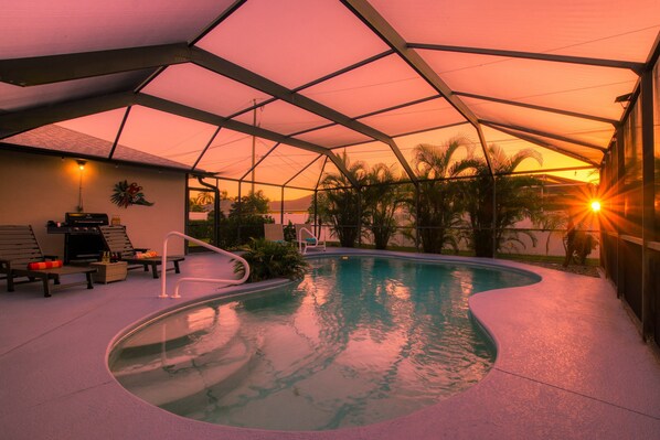 A heated pool