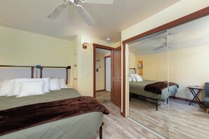 1 slaapkamer, een bureau, wifi, beddengoed