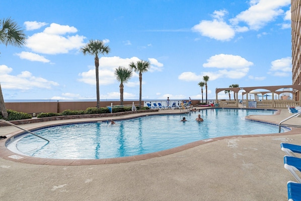 A heated pool