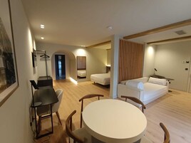 In-room safe, desk, laptop workspace, iron/ironing board