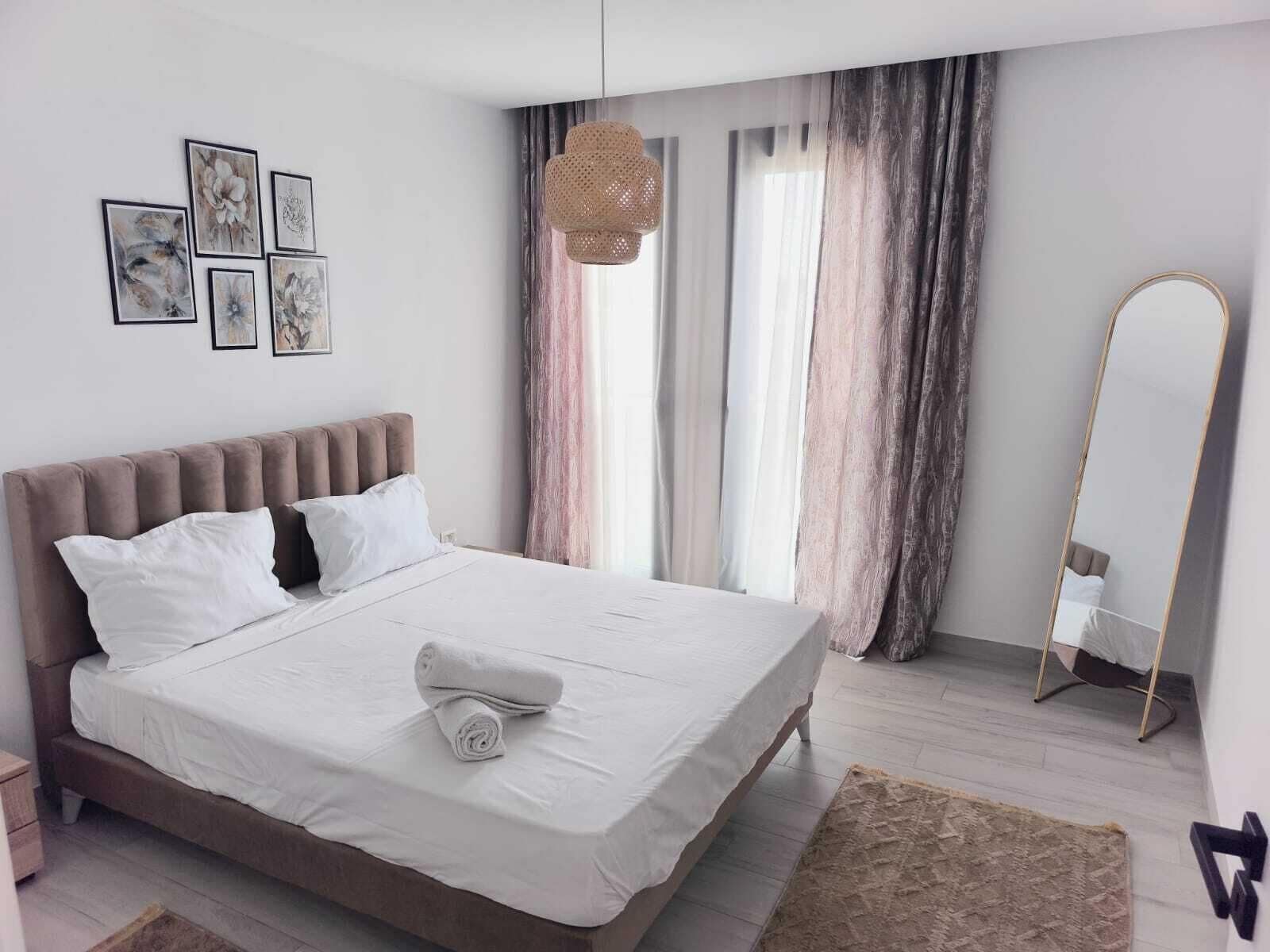 Comfort-íbúð - 2 svefnherbergi (Maison de la Marsa) | Straujárn/strauborð, ókeypis þráðlaus nettenging, rúmföt