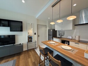 Appartement Confort, vue sur la montagne | Aire de séjour
