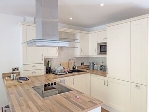 Fridge, microwave, oven, toaster