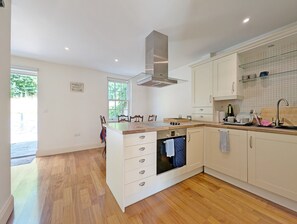 Fridge, microwave, oven, toaster