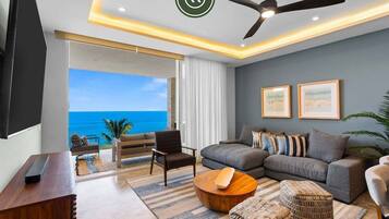 Condo, 1 King Bed with Sofa bed, Jetted Tub, Ocean View (Naarena 401) | Living area