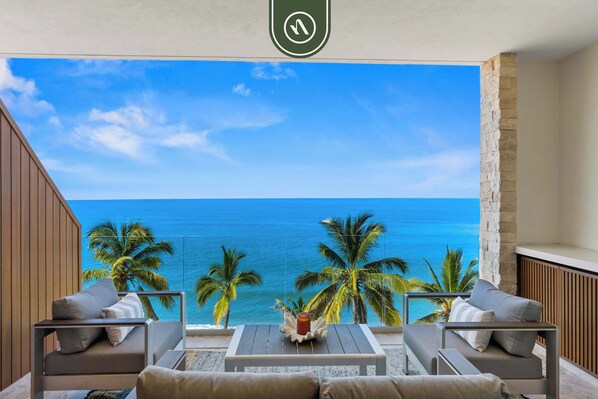 Departamento, 1 cama King size y sofá cama, balcón, vista al océano (Naarena 401) | Áreas de la propiedad