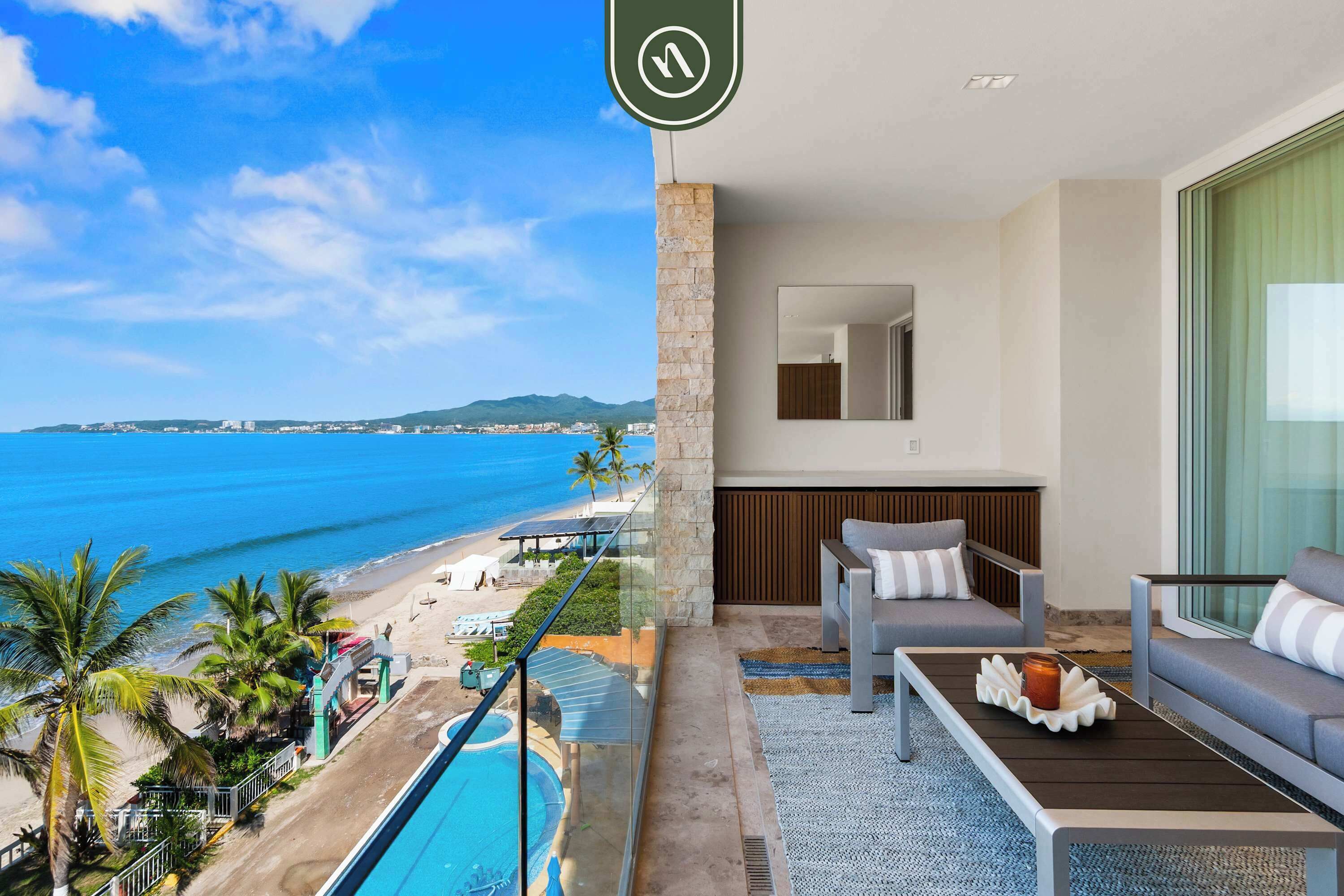 Departamento, 1 cama King size y sofá cama, balcón, vista al océano (Naarena 401) | Áreas de la propiedad