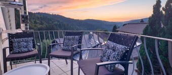 Views over the Forest+Garden,Campfire,Fireplace