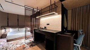In-room safe, desk, laptop workspace, soundproofing - F HOTELS (Bengaluru)
