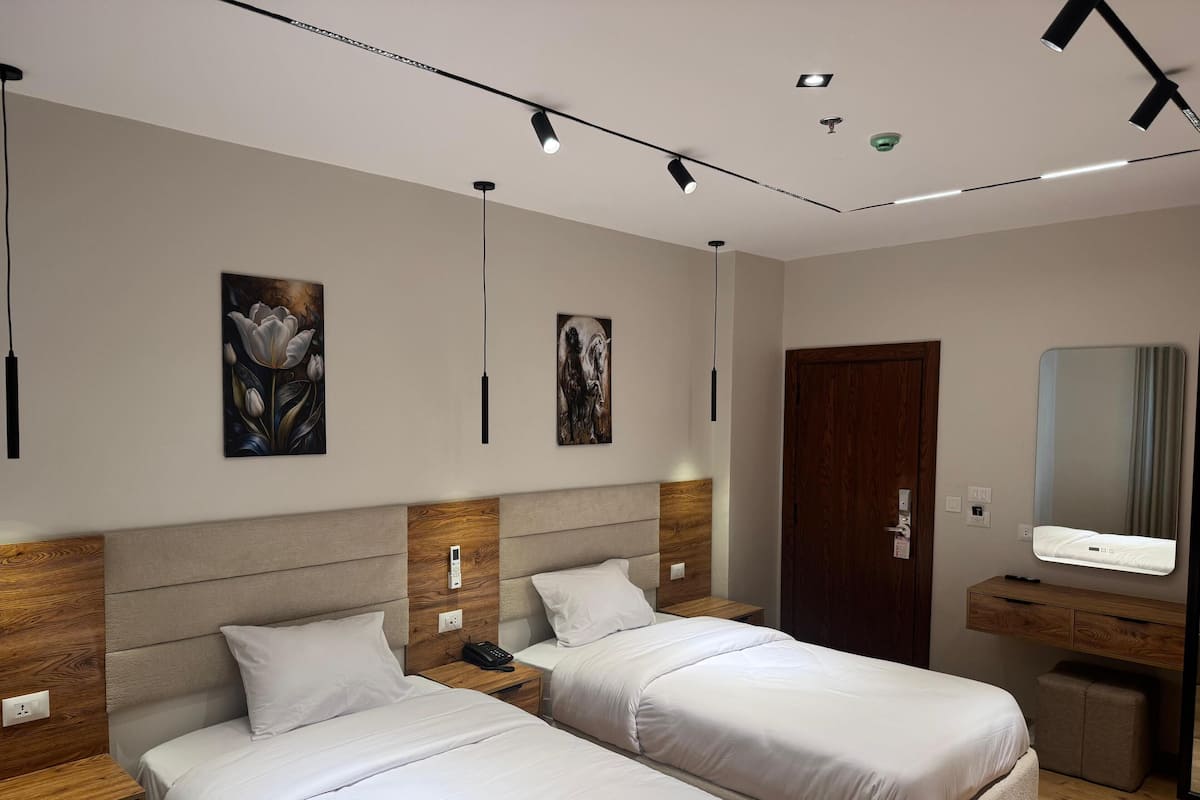 Comfort Twin Suite with Balcony Partial Pyramid View | Premium bedding, down comforters, minibar (free items), WiFi (free)