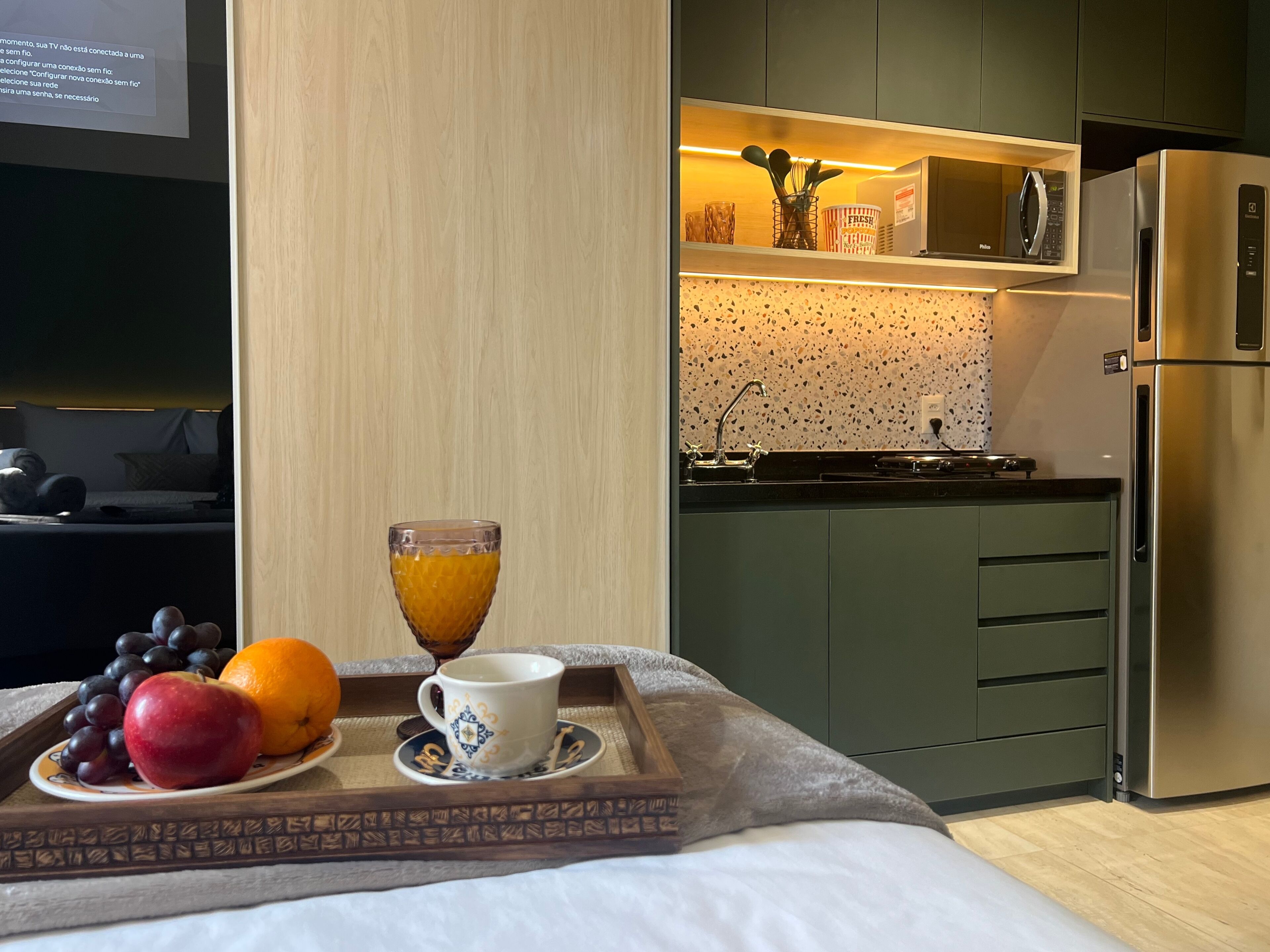 Estúdio | Ferros/tábuas de passar roupa, Wi-Fi de cortesia