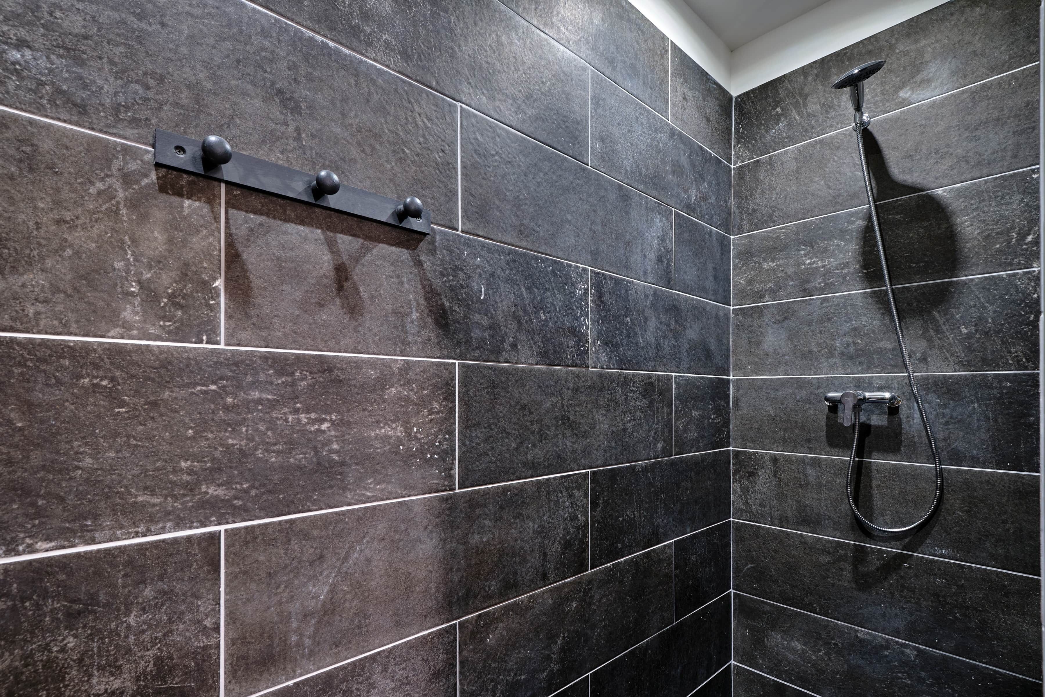 Regadera, secadora de cabello, toallas, jabón 