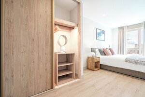 1 bedroom, iron/ironing board, bed sheets