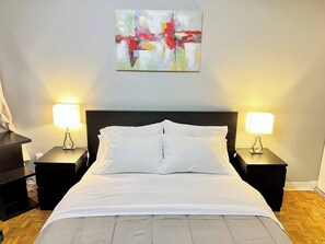 2 bedrooms, iron/ironing board, WiFi, bed sheets