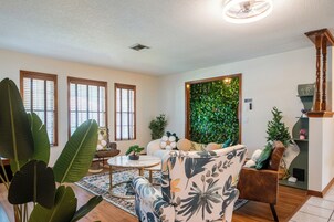 Family Villa, Non Smoking, Private Pool | Living area | 55-inch LED TV with digital channels, Netflix, Hulu