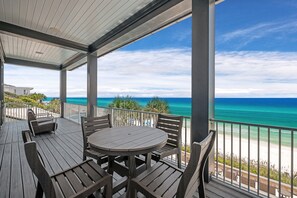 Outdoor dining - Seaside Serenity|Gulf Front|Private Beach Access|Private Pool (Seagrove Beach)