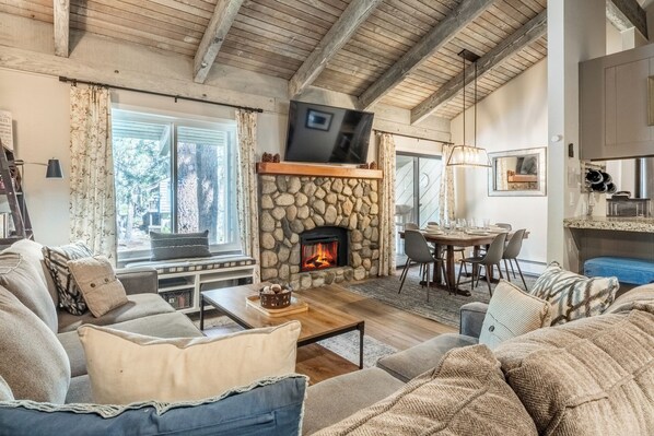 TV, fireplace, ping pong