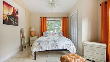Family House, Non Smoking, Kitchen | Desk, laptop workspace, blackout drapes, iron/ironing board