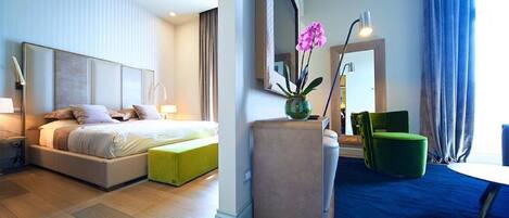 Suite exĂ©cutive | Coffre-fort, bureau, rideaux dâobscurcissement, systĂšme dâinsonorisation