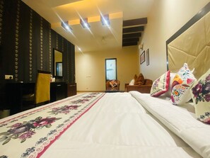 Family Double Room, City View | Select Comfort beds, desk, laptop workspace, blackout curtains - Hotel Amazone Residency DLF Phase 3  (Gurugram)