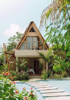 Double Room, Pool View | Terrace/patio