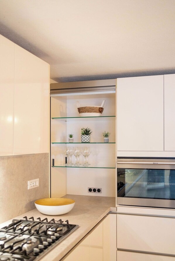 Fridge, oven, stovetop, dishwasher