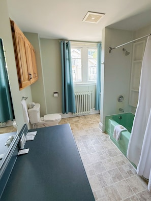 Hair dryer, towels