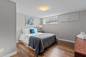2 bedrooms, iron/ironing board, travel crib, free WiFi