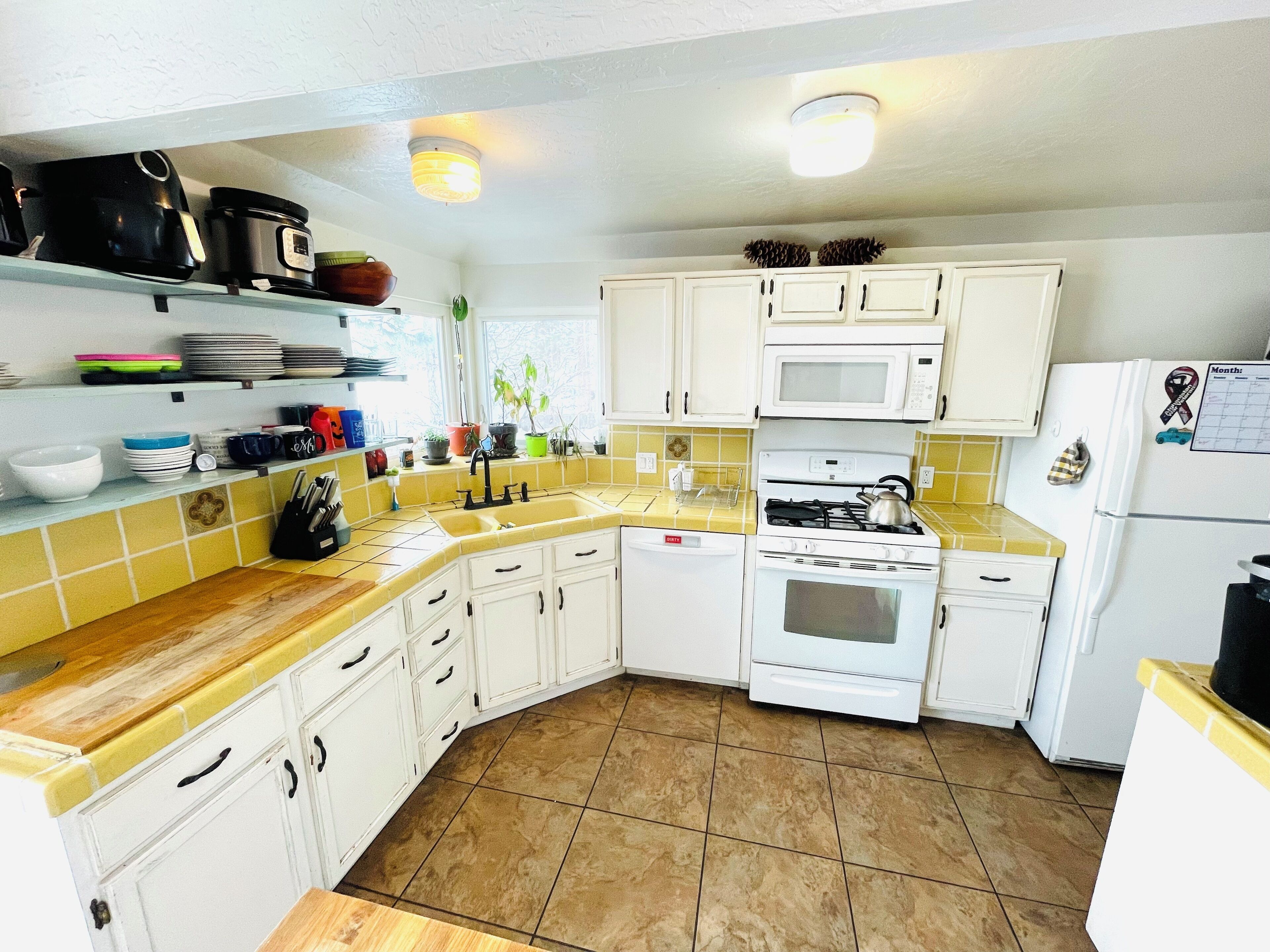 Microwave, oven, stovetop, dishwasher