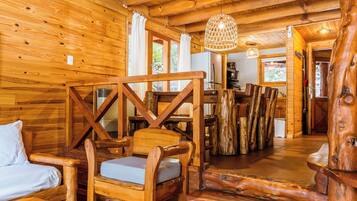 Bungalow, Balcony, Garden View | Living area